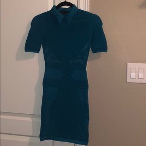 Alexander Wang Mesh Collared Bodycon dress